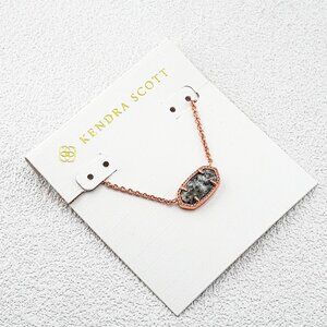 Kendra Scott Dark Black & White Natural Stone Necklace